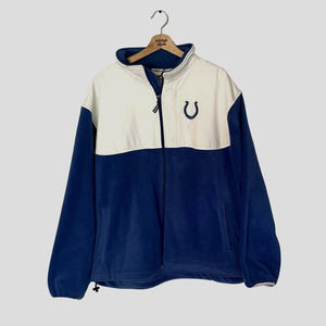 NFL Colts Blue Fleece Full Zip Jacket in Men's Size XXL